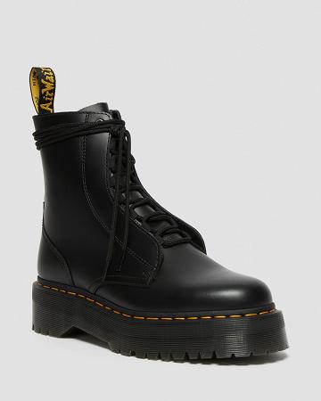 Women's Dr Martens Jarrick Smooth Leather Platform Boots Black | AU 249BEX